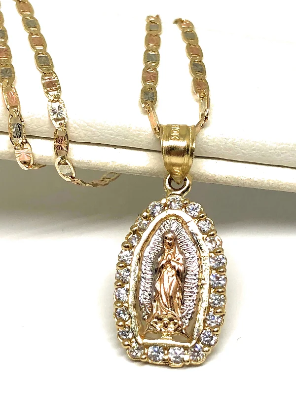 vintage filigree engagement ring 10k Solid Gold Tri-Color Virrgin Mary Pendant Necklace W/ Cubic Zirconia Virrgen Gaudalupe Valentina Chain (SM,MED)