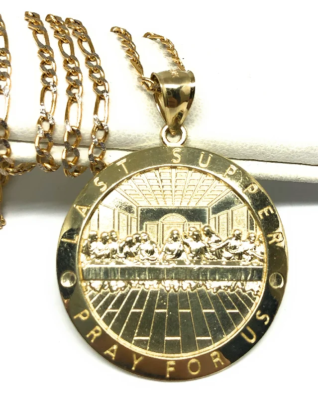 personalized ring with name 10k Solid Gold Yellow Jesus Last Supper Round Pendant Necklace personalized ring with name 10k Solid Gold Yellow Jesus Last Supper Round Pendant Necklace