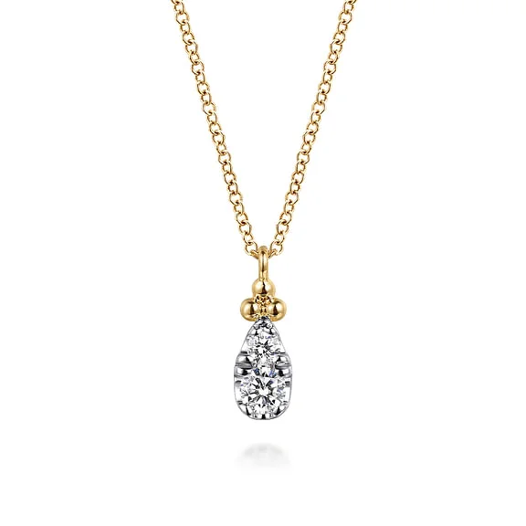 aquamarine and diamond wedding ring 14K Yellow Gold Diamond Bujukan Pendant Necklace