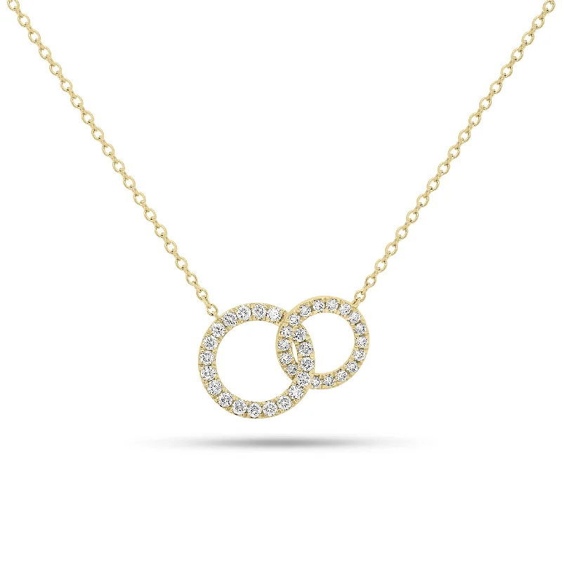 gold wedding band for men Diamond Interlocking Circles Necklace