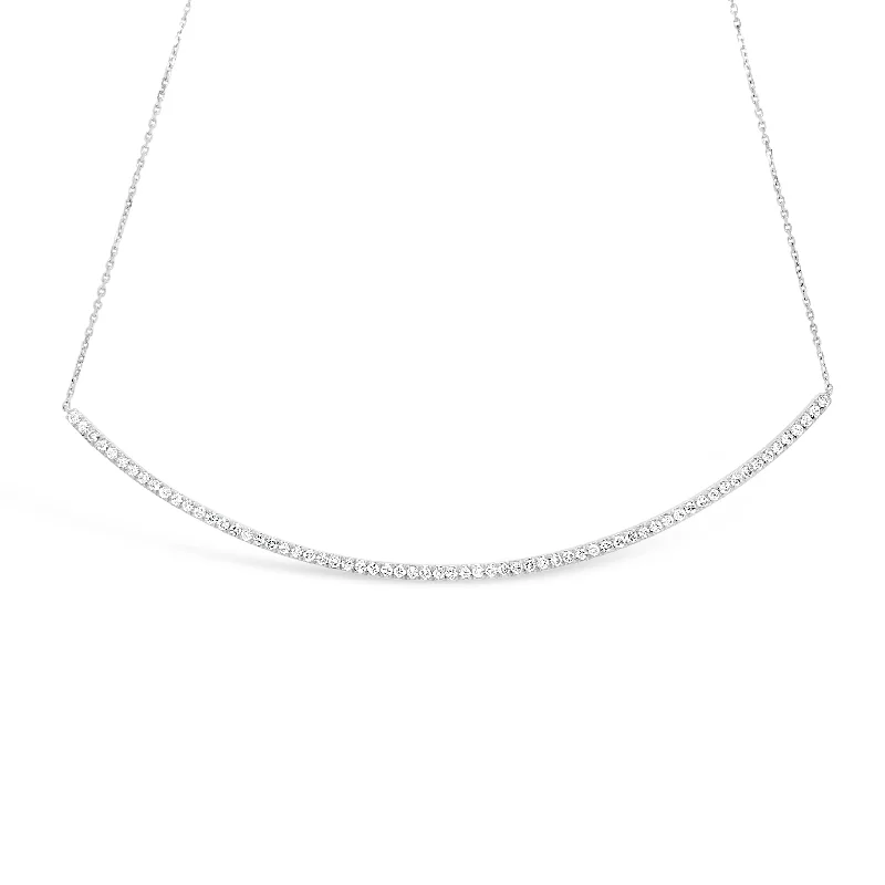 men’s tungsten carbide ring 4" Diamond Bar Necklace