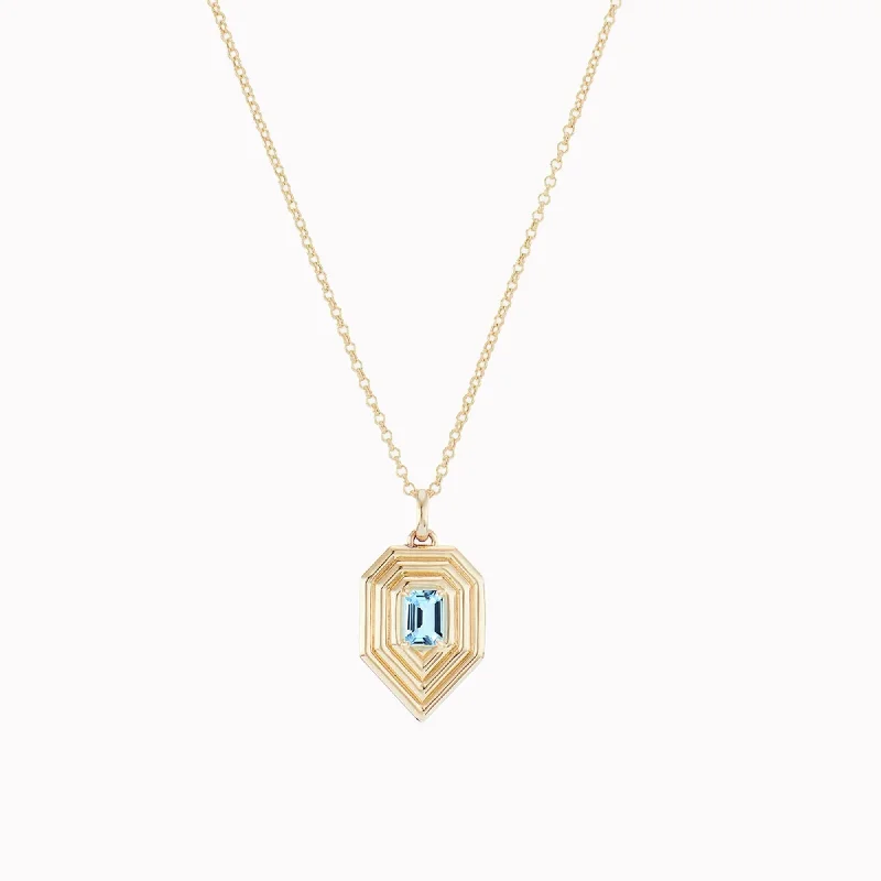 elegant marquise diamond ring Aquamarine Revival Teardrop Necklace