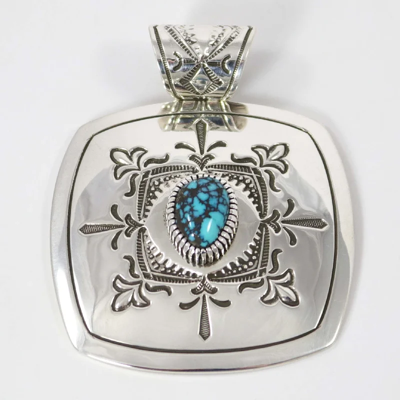 gold heart-shaped pendant necklace Cloud Mountain Turquoise Pendant