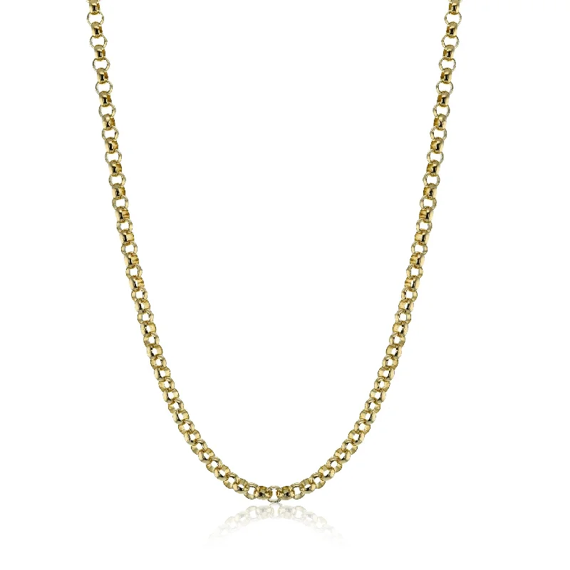 handmade resin flower earrings Chain Link Necklace in 18k Gold
