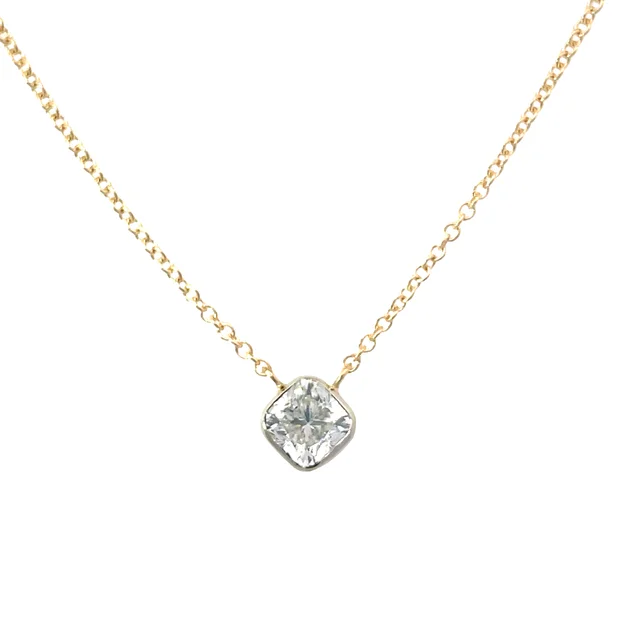 minimalist infinity ring CUSHION DIAMOND SOLITAIRE NECKLACE