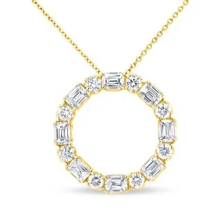 natural garnet gemstone ring Diamond Circle Pendant with 16 inch chain