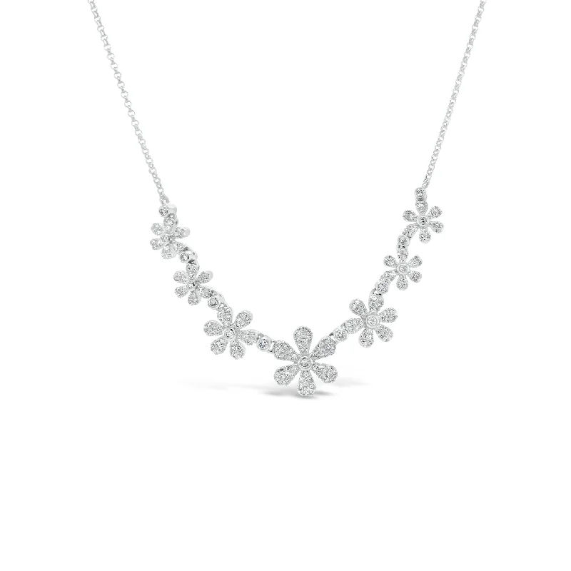 silver Celtic knot necklace Diamond Daisy Chain Necklace