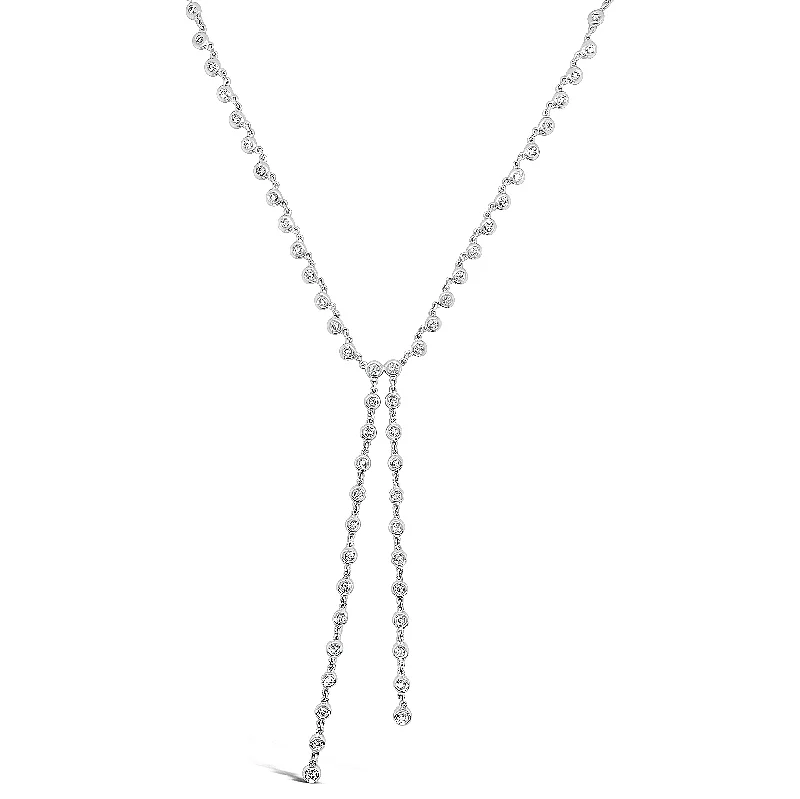opal gemstone halo ring Bezel-Set Diamond Double Lariat Necklace
