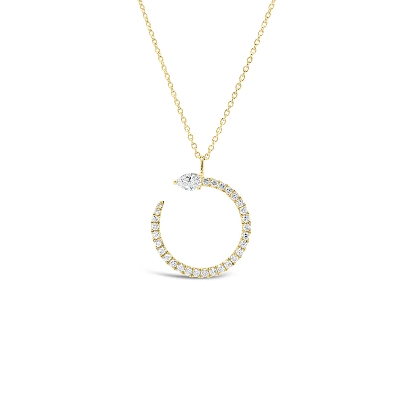 adjustable rope bracelet handmade Diamond Open Circle Pendant Necklace with Pear-Shaped Diamond adjustable rope bracelet handmade Diamond Open Circle Pendant Necklace with Pear-Shaped Diamond