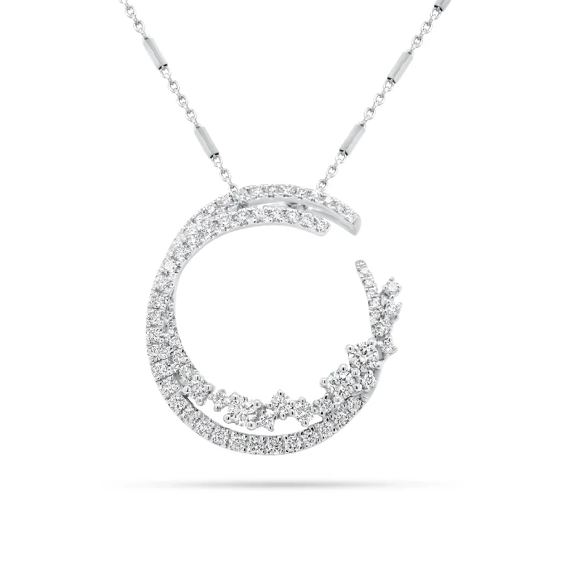 gold choker necklace simple Diamond Overlapping Circles Pendant