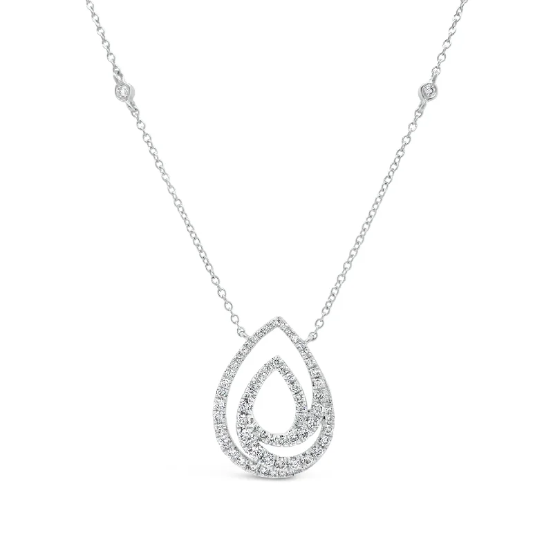 men’s engraved cuff bracelet Diamond Teardrop Swirl Necklace