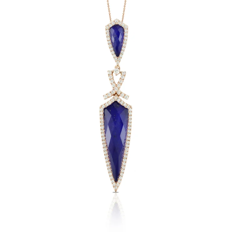 elegant aquamarine drop earrings Lapis Doves Diamond Pendant Necklace