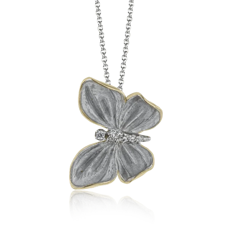 waterproof beach anklet stainless steel Monarch Butterfly Pendant Necklace in 18k Gold with Diamonds