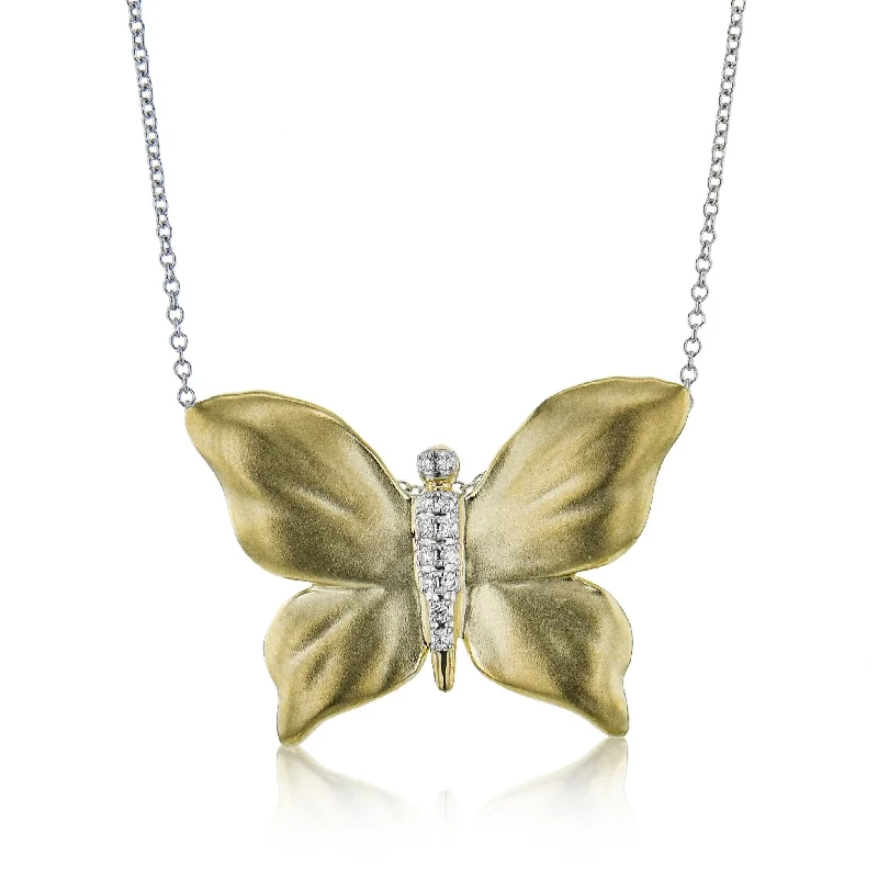 solid gold cartilage hoop Monarch Butterfly Pendant Necklace in 18k Gold with Diamonds solid gold cartilage hoop Monarch Butterfly Pendant Necklace in 18k Gold with Diamonds
