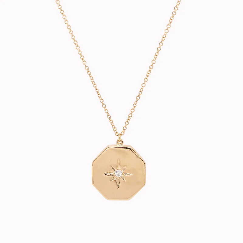 adjustable minimalist wave bracelet Hexagon Compass Locket Necklace