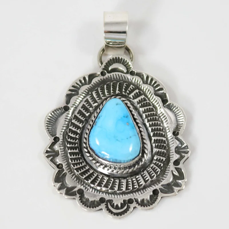adjustable gemstone choker Kingman Turquoise Pendant