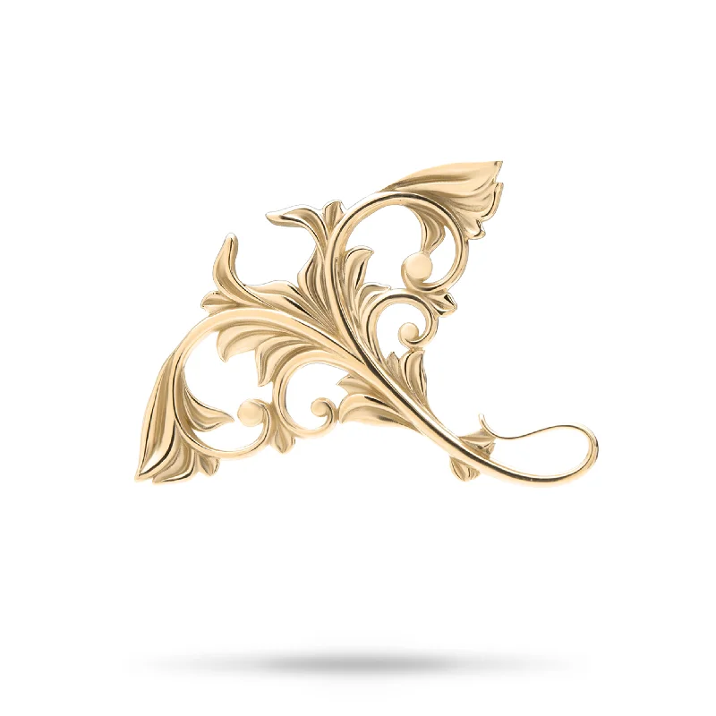 silver moon phase pendant Living Heirloom Manta Ray Pendant in Gold - 35mm