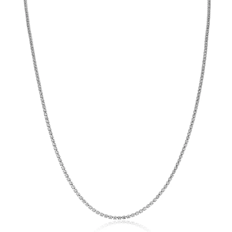 gold-plated figaro chain Necklace in 18k Gold with Diamonds