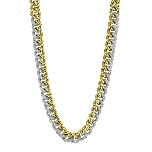 unique silver branch ring Chain Link Necklace in 18k Gold with Diamonds