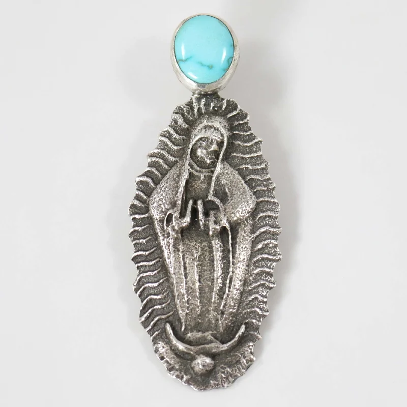 men’s beaded bracelet with charms Lone Mountain Turquoise Pendant