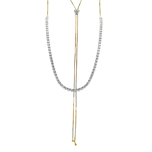 boho shell beaded anklet Adjustable Necklace in 18k Gold with Diamonds