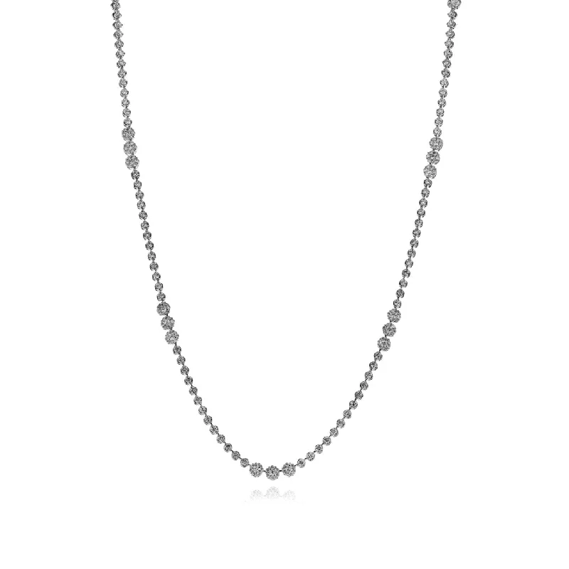 layered gold coin pendant necklace Necklace in 18k Gold with Diamonds