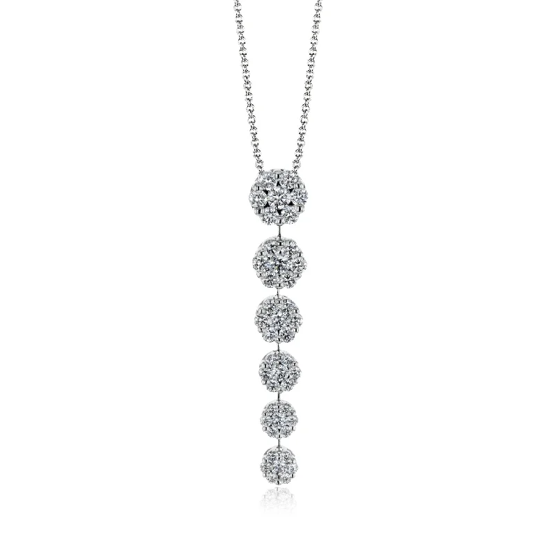 real citrine gemstone pendant Tiered Pendant Necklace in 18k Gold with Diamonds