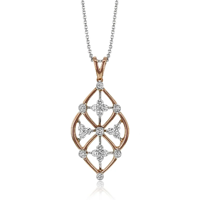 sapphire and diamond eternity ring Trellis Pendant Necklace in 18k Gold with Diamonds