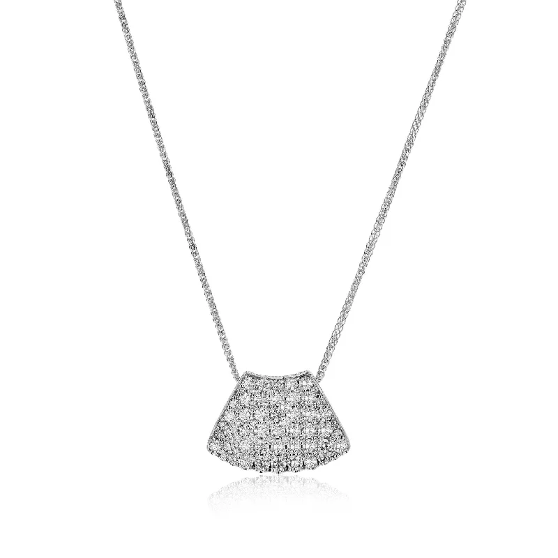 silver dragon claw ring Pendant Necklace in 18k Gold with Diamonds