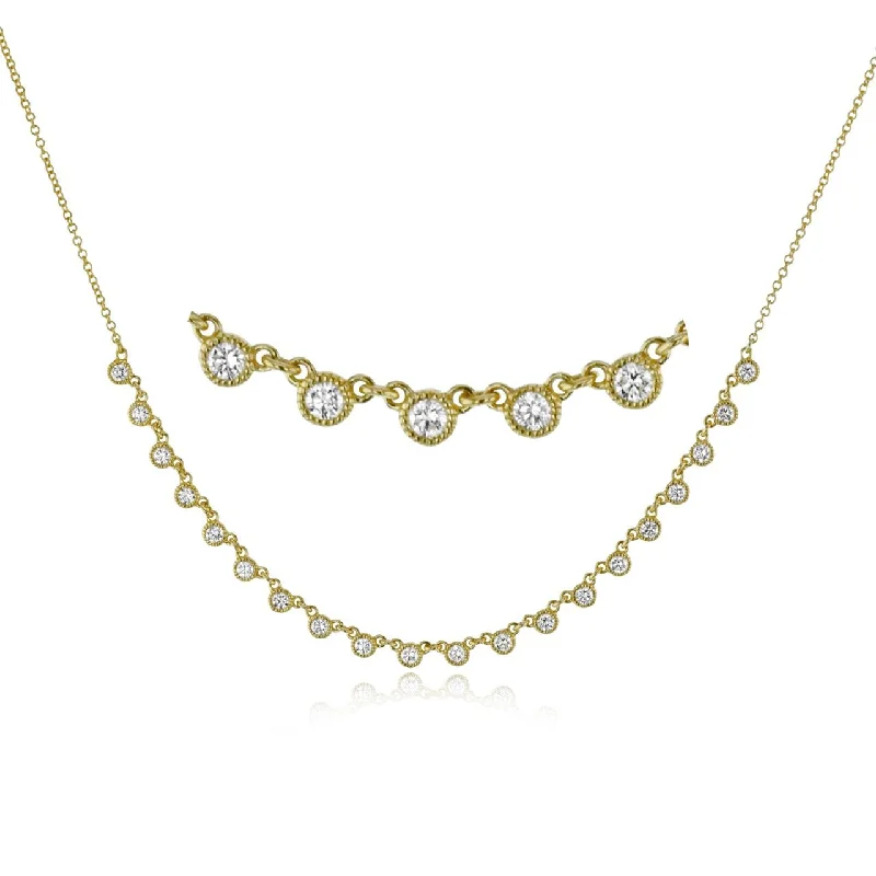 star-shaped cartilage stud earrings Harmonie Necklace in 18k Gold with Diamonds