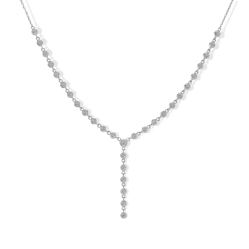 handmade beaded stretch bracelet Necklace in 18k Gold with Diamonds