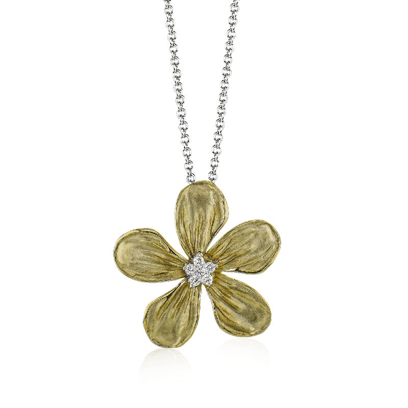 gemstone stacking rings colorful Flower Pendant Necklace in 18k Gold with Diamonds