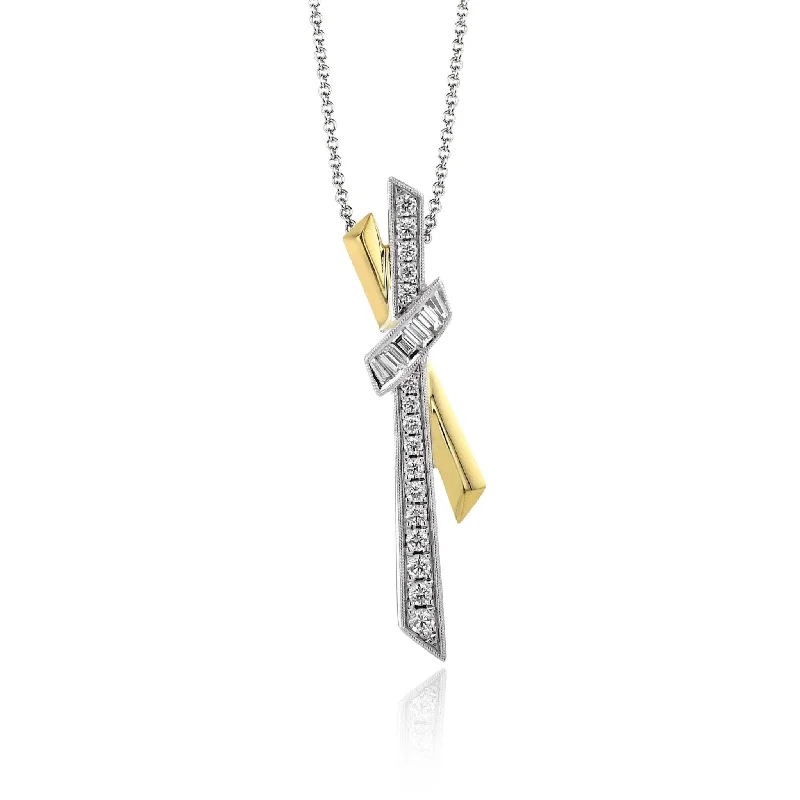 silver rope chain men Pendant Necklace in 18k Gold with Diamonds