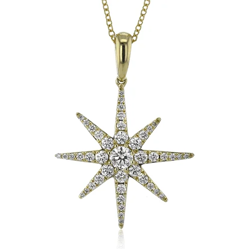 solid gold stacking rings set Star Pendant Necklace in 18k Gold with Diamonds