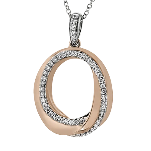 men’s rugged leather bracelet Pendant Necklace in 18k Gold with Diamonds