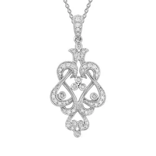 silver hoop earrings small Pendant/ Diamond