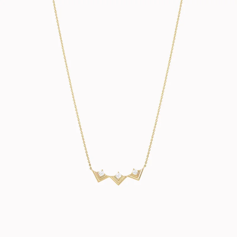 elegant art deco necklace Petite Diamond Frames Necklace