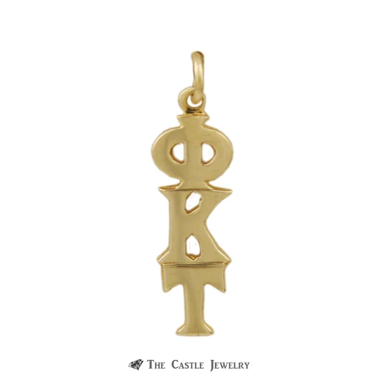 real diamond eternity band Phi Kappa Tau 10K Gold Fraternity Pendant