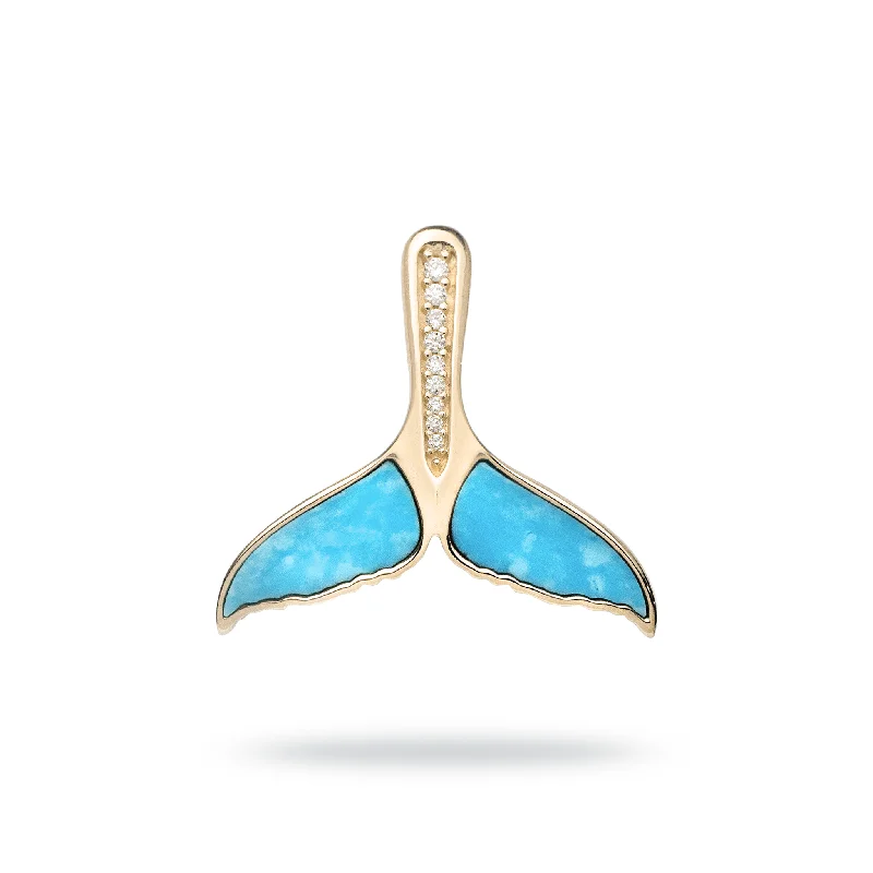 simple turquoise stud earrings Sealife Whale Tail Turquoise Pendant in Gold with Diamonds - 22mm simple turquoise stud earrings Sealife Whale Tail Turquoise Pendant in Gold with Diamonds - 22mm