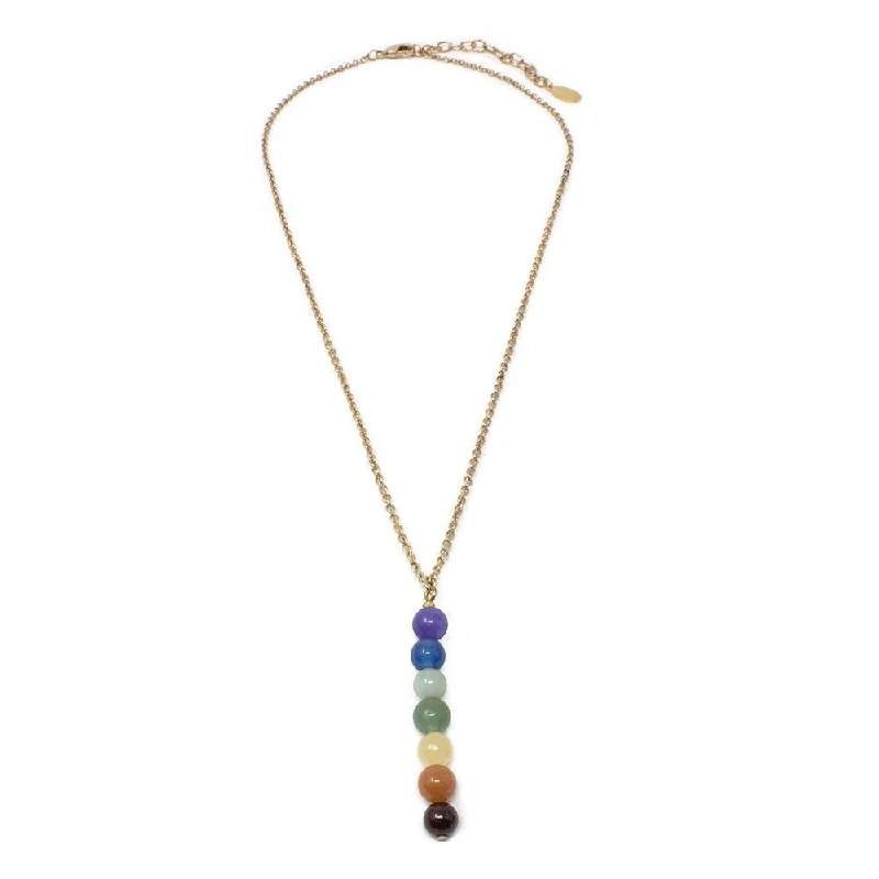 diamond halo stud earrings Seven Chakras Drop Pendant Necklace Gold Plated