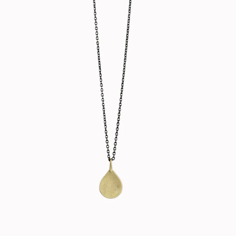vintage-inspired moonstone necklace Small Parchment Teardrop Pendant Necklace