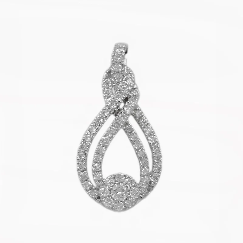 emerald cut diamond earrings Interlove Infinity 1cttw Round Brilliant Cut Diamond Pendant Crafted in 14k