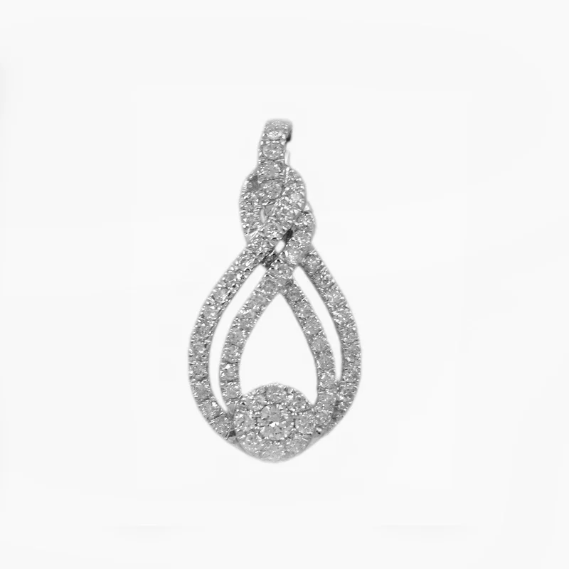 personalized photo locket necklace Interlove Infinity 1/2cttw Round Brilliant Cut Diamond Pendant Crafted in 14k