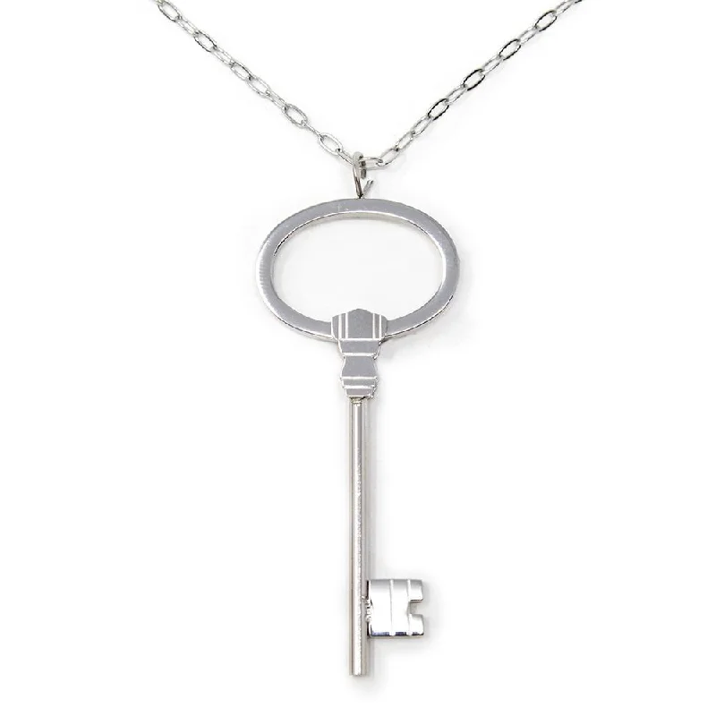 vintage gold engagement ring Stainless Steel Key Pendant Necklace1