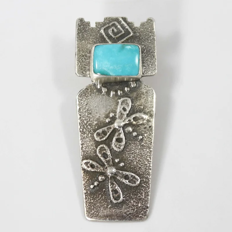 personalized name ring Turquoise Corn Maiden Pendant