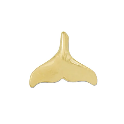 tiny gold huggie hoops Whale Tail Pendant in Gold - 16mm