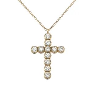 men’s braided leather bracelet Yellow Gold Diamond Cross Necklace
