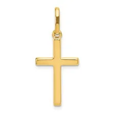 gemstone teardrop earrings YELLOW GOLD SHINY CROSS
