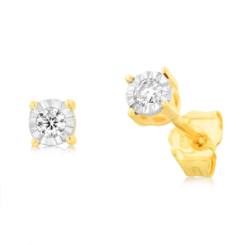 sleek black titanium ring 1/10 Carat Diamond Solitaire Stud Earrings in 9ct Yellow Gold sleek black titanium ring 1/10 Carat Diamond Solitaire Stud Earrings in 9ct Yellow Gold