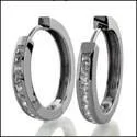 sterling silver infinity loop ring 1.25 TCW Channel Set Princess Cubic Zirconia CZ Earrings